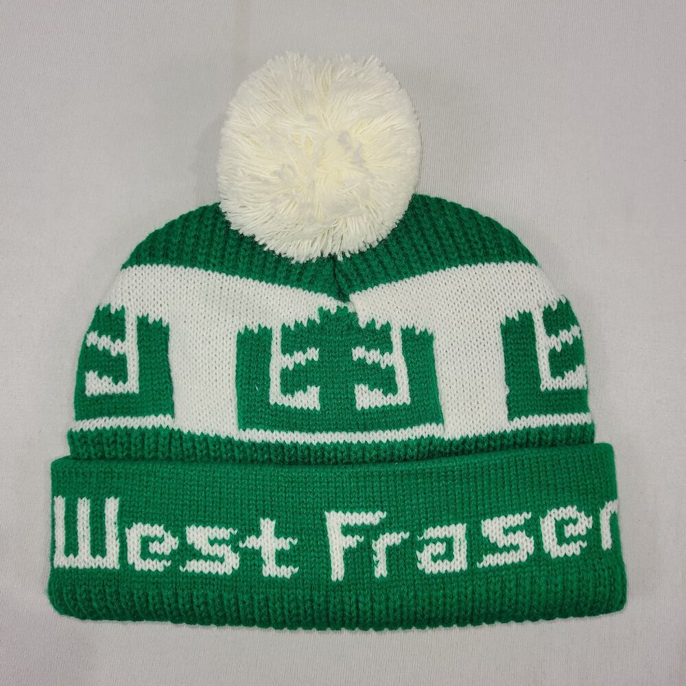 West Fraser Timber Canada Toque Vintage Winter Hat Pom-Pom Ski Knit